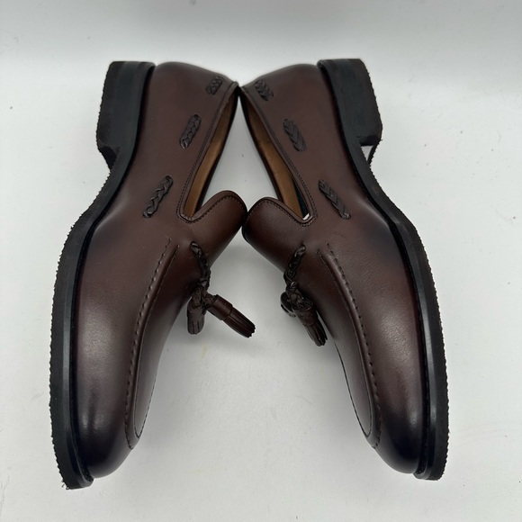 DAPPER SHOES CO. Genuine Leather Handcrafted Classic Braided Tassel Loafer Sz 9 - Picture 7 of 9